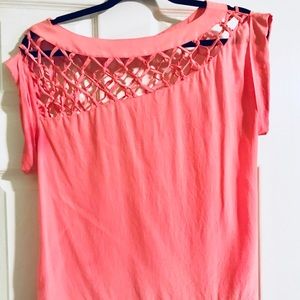 Gorgeous coral/ pink Nanette lepore blouse